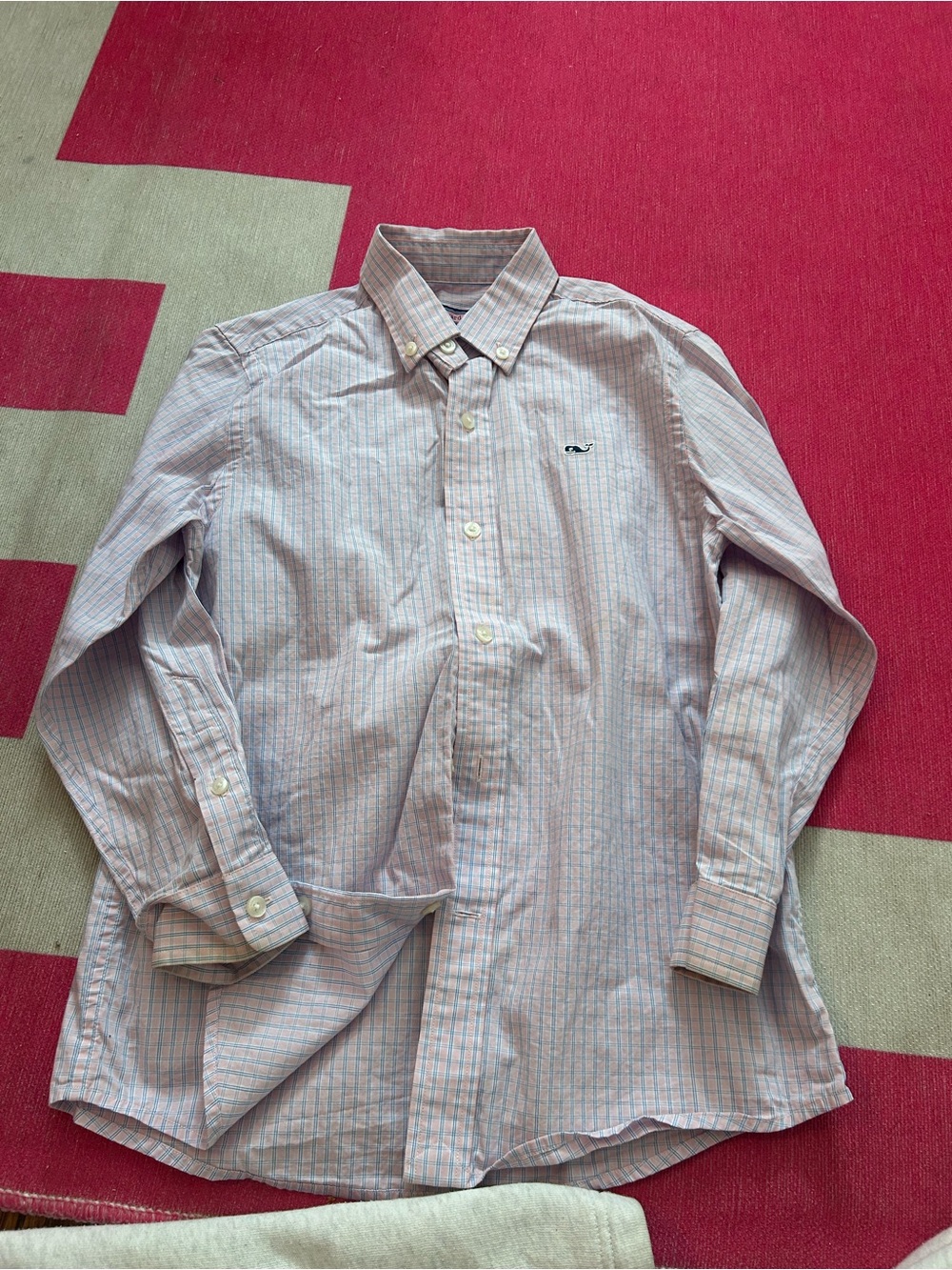 Vineyard Vines Boys' Light Pink & Blue Stripe Button-Down Shirt